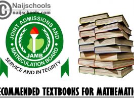 JAMB Recommended Textbooks for Mathematics 2023 Exam