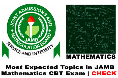 Most Expected Topics in JAMB Mathematics UTME 2024/2025