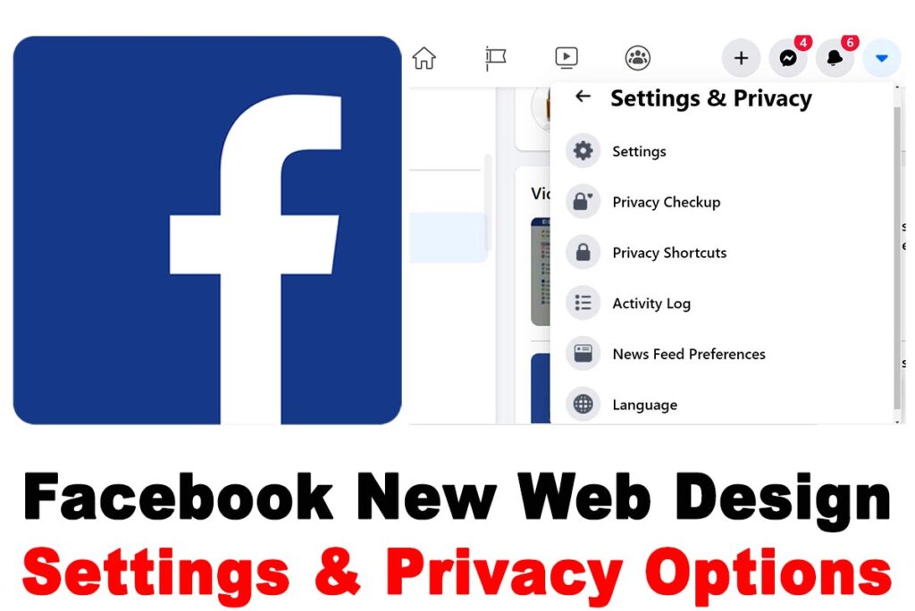 Facebook New Web Design Settings & Privacy Options