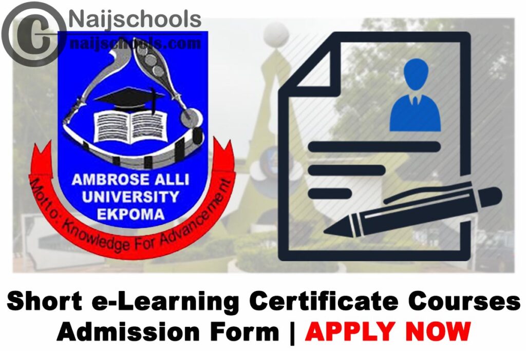 Ambrose Alli University Ekpoma Short e-Learning Certificate Courses Admission Form 2020 | APPLY NOW