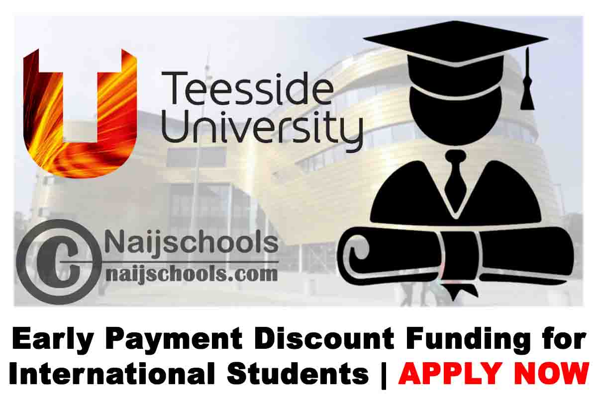 Teesside University Early Payment Discount Funding 2020 for International Students | APPLY NOW