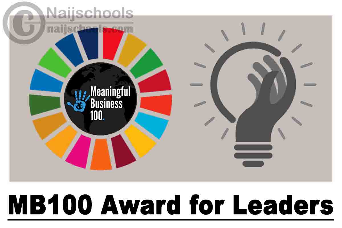 The Meaningful Business 100 (MB100) Award 2020 for Leaders | Nominations are Open