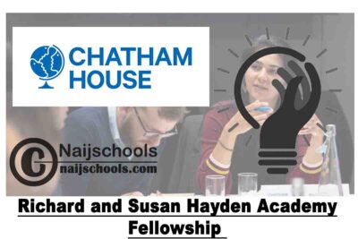 Chatham House Richard and Susan Hayden Academy Fellowship 2023