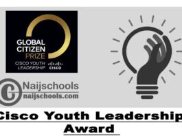 Global Citizen Prize: Cisco Youth Leadership Award 2020 (US$250,000 Prize) | APPLY NOW