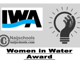 IWA Women in Water Award 2020/2021 Call for Nominations