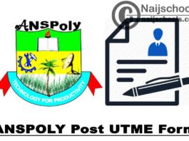 Anambra State Polytechnic (ANSPOLY) Post UTME (ND Admission) Form for 2021/2022 Academic Session | APPLY NOW