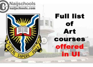 Full List of Art Courses Offered in University of Ibadan (UI) and their Admission Requirements