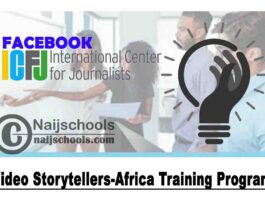 ICFJ/Facebook Video Storytellers-Africa Training Program 2020 | APPLY NOW