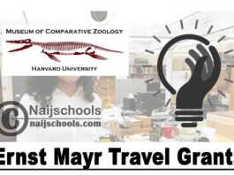 Museum Of Comparative Zoology (MCZ) Ernst Mayr Travel Grants 2020/2021 in Animal Systematics | APPLY NOW