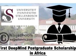 Stellenbosch University First DeepMind Postgraduate Scholarships in Africa 2020 (South Africa) | APPLY NOW