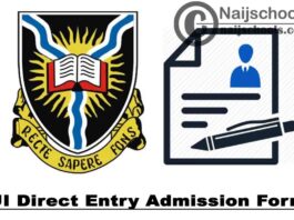 University of Ibadan (UI) Direct Entry Admission Form for 2020/2021 Academic Session | APPLY NOW