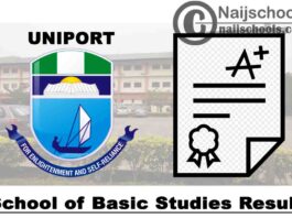 University of Port Harcourt (UNIPORT) School of Basic Studies Results for 2nd Semester 2019/2020 Academic Session