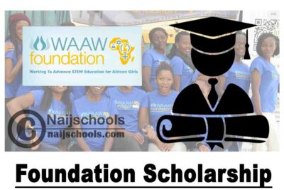 WAAW Foundation 2023/2024 Scholarship for African Female Student In Stem | APPLY NOW