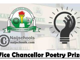 Kaduna State University (KASU) 1st Vice Chancellor Poetry Prize 2020 | APPLY NOW