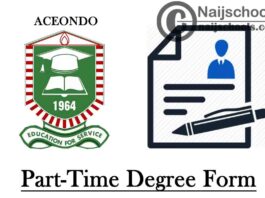 Adeyemi College of Education Ondo (ACEONDO) Part-Time Degree Affiliated to OAU Admission Form for 2020/2021 Contact Session | APPLY NOW