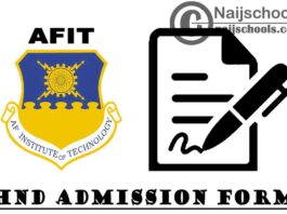 Air Force Institute of Technology (AFIT) HND & Pre-HND Admission Form for 2020/2021 Academic Session | APPLY NOW