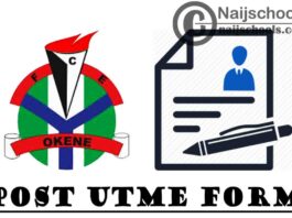 Federal College of Education (FCE) Okene Post UTME Screening Form for 2021/2022 Academic Session | APPLY NOW
