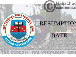 Federal Polytechnic Ede (EDEPOLY) 2021 Resumption Date for Second Semester 2019/2020 Academic Session | CHECK NOW