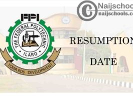 Federal Polytechnic Ilaro (ILAROPLOY) Resumption Date for Continuation of 2nd Semester 2019/2020 Academic Session | CHECK NOW