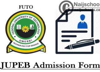 Federal University of Technology Owerri (FUTO) JUPEB Admission Form for 2020/2021 Academic Session | APPLY NOW