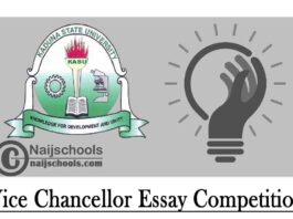 Kaduna State University (KASU) 1st Vice Chancellor Essay Competition 2020 | APPLY NOW