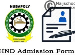 Nuhu Bamalli Polytechnic (NUBAPOLY) HND Part-Time & Full-Time Admission Form for 2020/2021 Academic Session | APPLY NOW