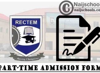 Redeemer’s College of Technology and Management (RECTEM) ND Part-Time Admission Form for 2021/2022 Academic Session | APPLY NOW