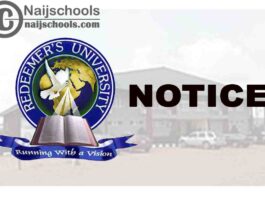 Redeemer’s University Nigeria Notice on Postponement of Resumption | CHECK NOW