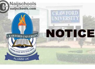 Crawford University Notice on Online Registration for 2020/2021 Academic Session | CHECK NOW