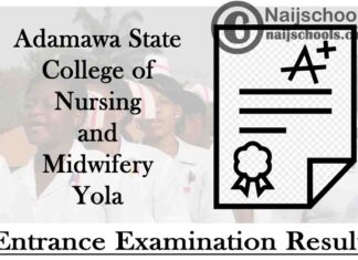Adamawa State College of Nursing and Midwifery Yola Entrance Examination Result for 2020/2021 Academic Session | CHECK NOW