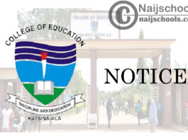 College of Education (COE) Katsina-Ala Notice on Extension of NCE II Screening Exercise | CHECK NOW