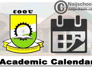 COOU Academic Calendar 2023/24 Session 1st/2nd Semester