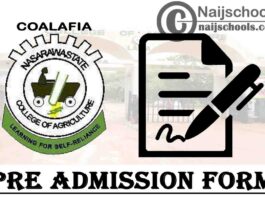 College of Agriculture Lafia (COALAFIA) Pre-ND & Pre-HND Admission Form for 2020/2021 Academic Session | APPLY NOW