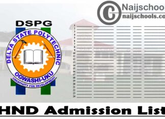 Delta State Polytechnic Ogwashu-Uku (DSPG) HND Admission List for 2020/2021 Academic Session | CHECK NOW