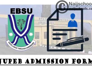 Ebonyi State University (EBSU) JUPEB Admission Form for 2020/2021 Academic Session | APPLY NOW