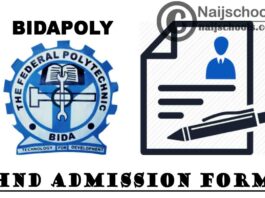 Federal Polytechnic Bida (BIDAPOLY) HND Admission Screening Form for 2020/2021 Academic Session | APPLY NOW