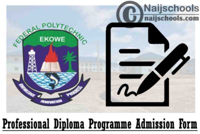 Federal Polytechnic Ekowe Professional Diploma Programmes Admission Form for 2021/2022 Academic Session | APPLY NOW