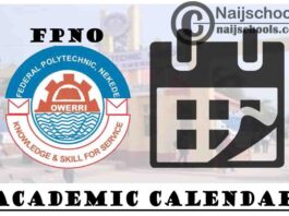 Federal Polytechnic Nekede Owerri (FPNO) Second Semester Academic Calendar for 2019/2020 Academic Session | CHECK NOW