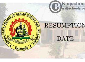 Gombe State College of Health Sciences and Technology Resumption Date for Continuation of 2019/2020 Academic Session | CHECK NOW