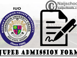 Igbinedion University Okada (IUO) JUPEB Admission Form for 2020/2021 Academic Session | APPLY NOW