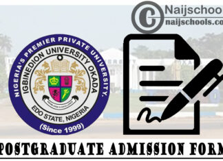 Igbinedion University Postgraduate Admission Form for 2020/2021 Academic Session | APPLY NOW