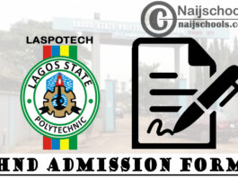 Lagos State Polytechnic (LASPOTECH) HND Admission Form for 2021/2022 Academic Session | APPLY NOW
