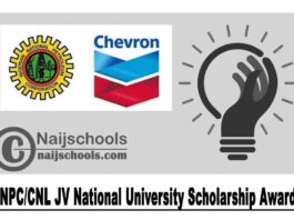 NNPC/CNL JV University Scholarship Awards 2021