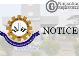 Osun State Polytechnic (OSPOLY) Iree Important Notice to Students | CHECK NOW
