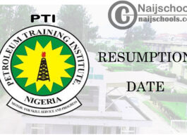 Petroleum Training Institute (PTI) Resumption Date for Continuation of 2019/2020 Academic Session | CHECK NOW