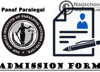 Pan African Institute of Paralegal Studies (Panaf Paralegal) Admission Form for 2020/2021 Academic Session | APPLY NOW