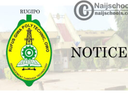 Rufus Giwa Polytechnic (RUGIPO) Notice on Conduct of Faculty Test for First Semester 2019/2020 Academic Session | CHECK NOW