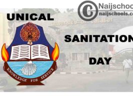 University of Calabar (UNICAL) Announces Sanitation Day | CHECK NOW