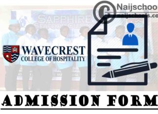 Wavecrest College of Hospitality 2024/2025 Admission Form