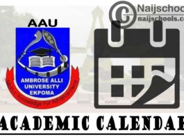 AAU Academic Calendar for 2023/2024 Session